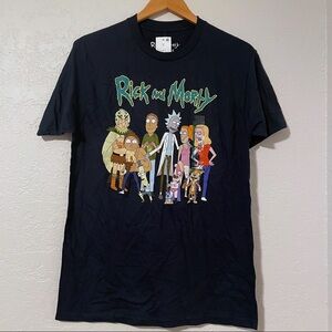 Rick & Morty Men’s Size Medium‎ Short Sleeve Graphic T-Shirt Black